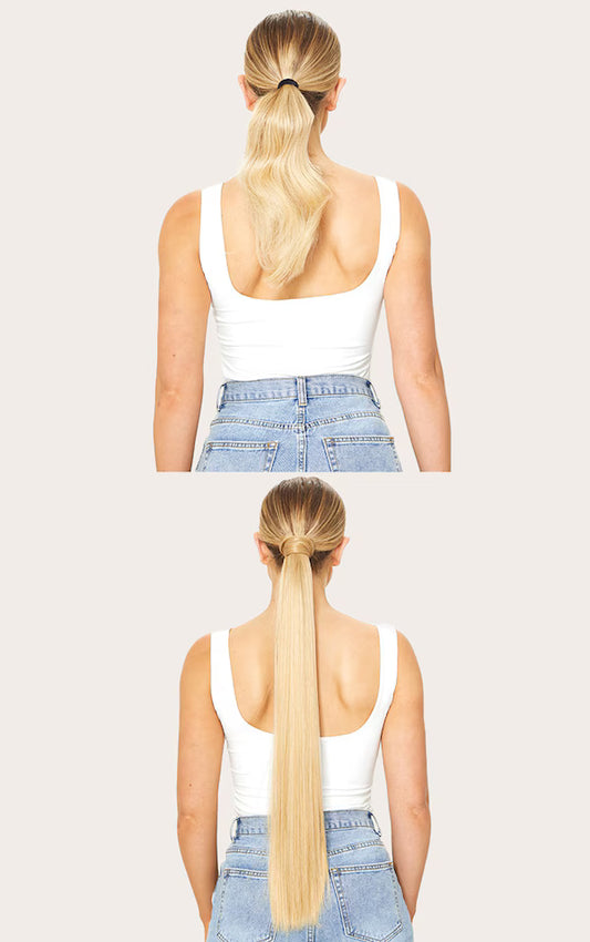 LullaBellz Grande Lengths 26" Straight Wraparound Pony Golden Blonde