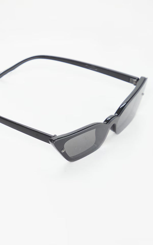 Black Thin Cat Eye Sunglasses