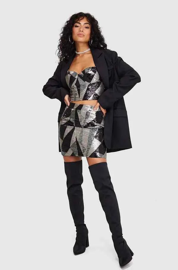 Loavies - Black skirt with sequins