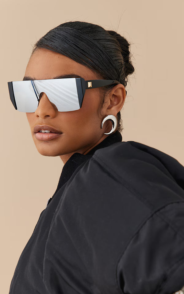Silver Flat Top Statement Sunglasses