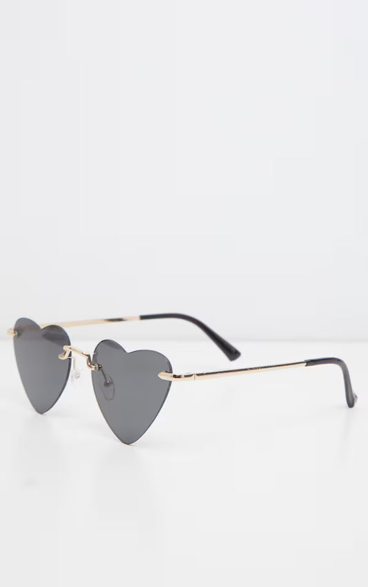 Black Heart Shaped Sunglasses