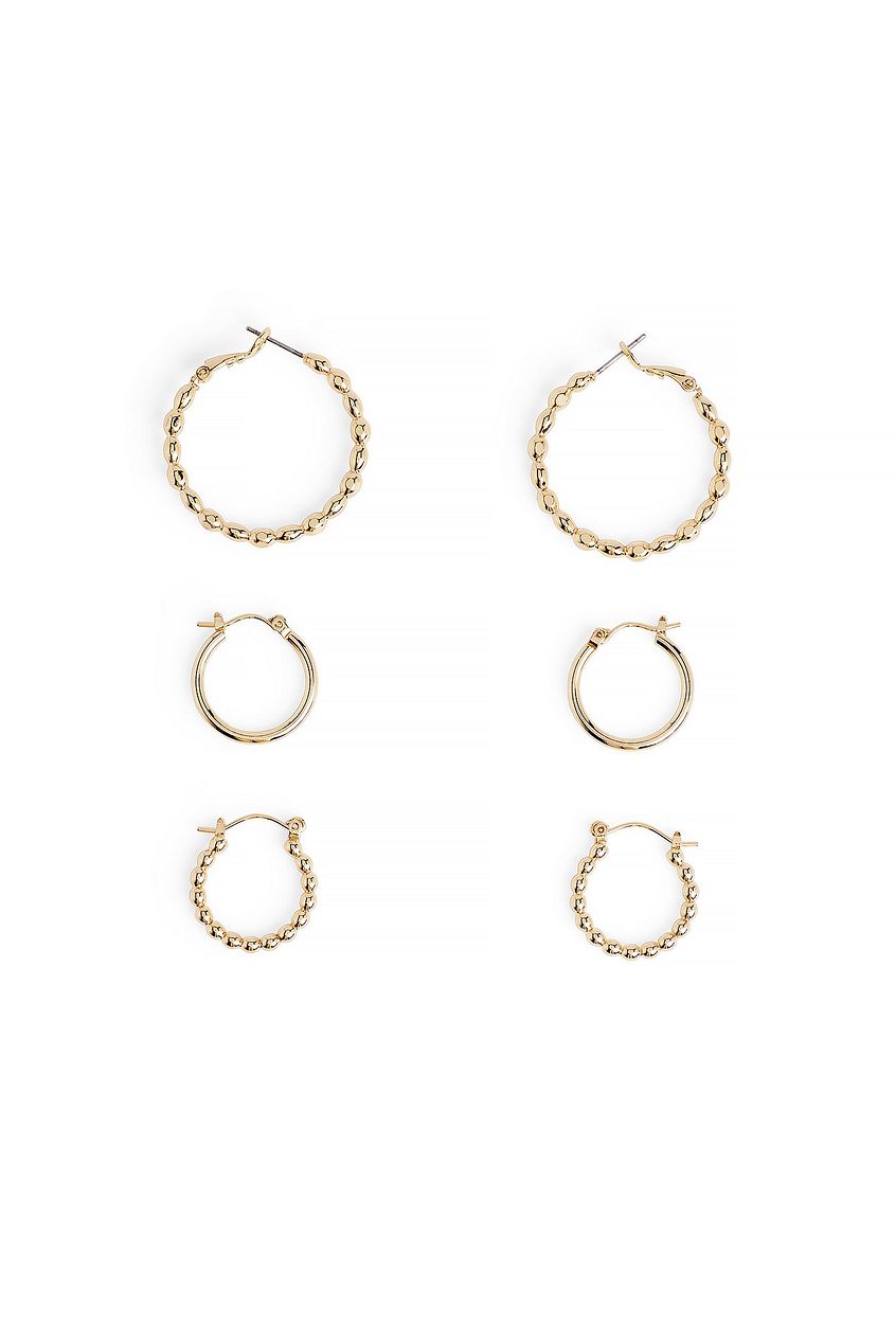 3-pack Mixed Hoops Earrings