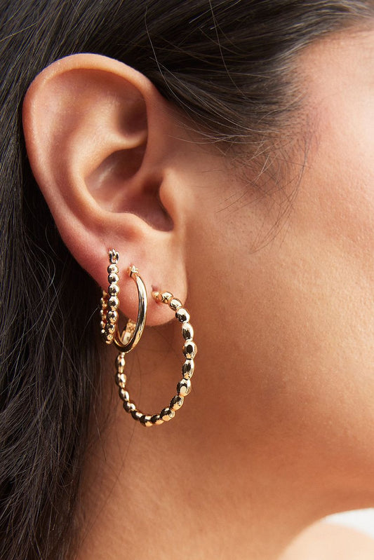 3-pack Mixed Hoops Earrings