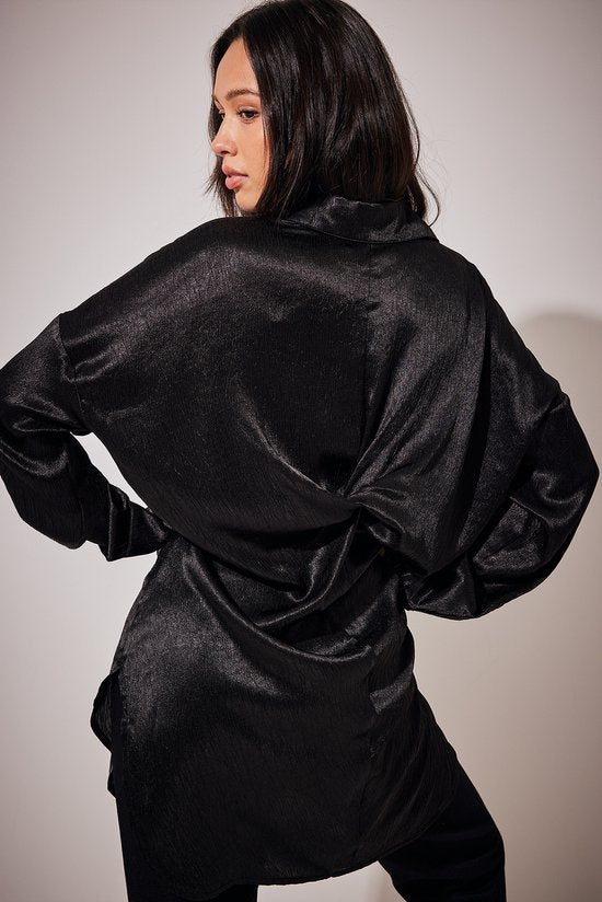 back detail satin shirt