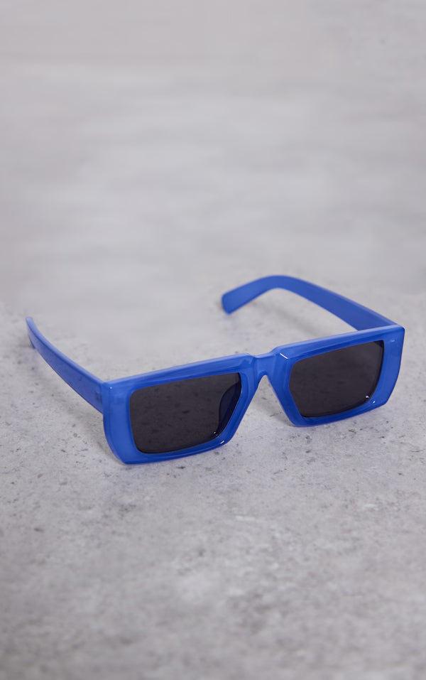 Royal Blue Square Frame Sunglasses