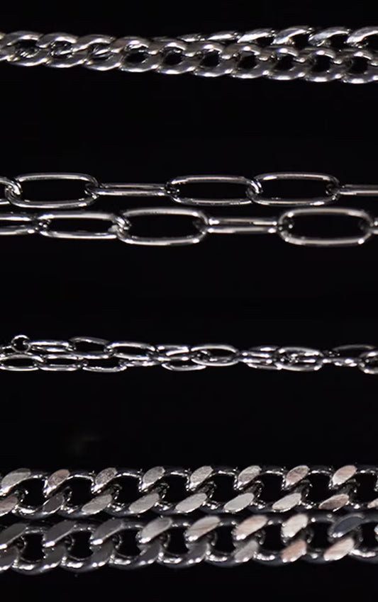 Silver Chunky Chain Layered Lock Cross Necklace