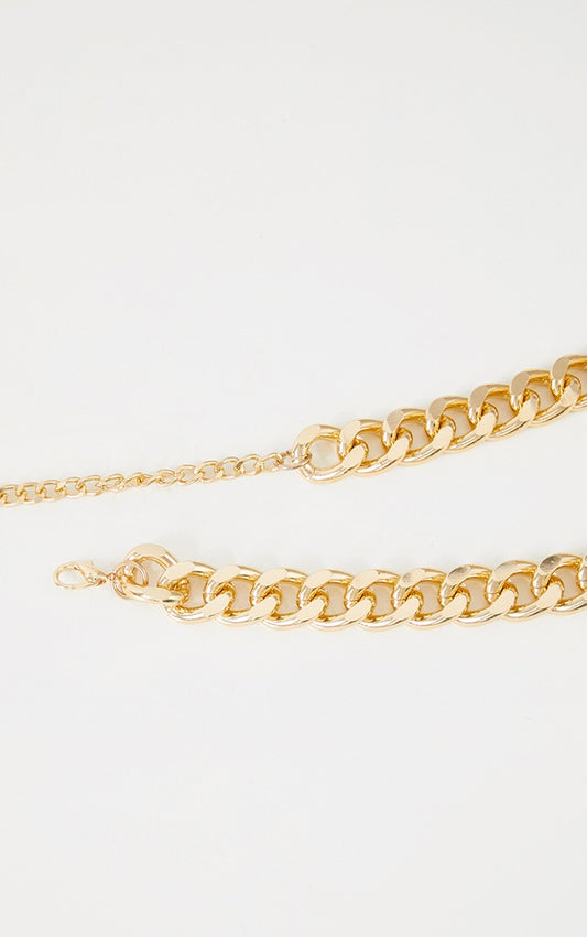 Gold Thick Chunky Chain Belt
