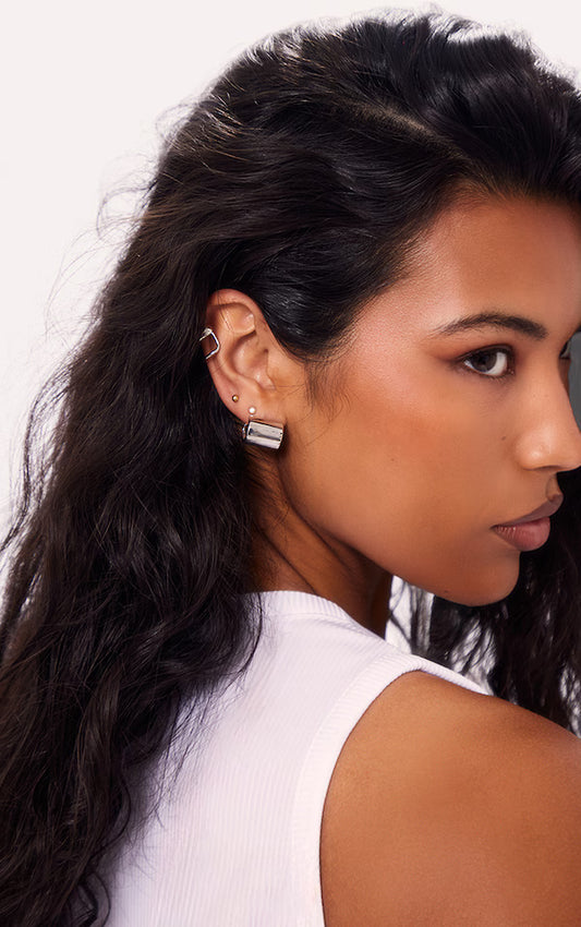 Silver Chunky Ear Cuff Multipack
