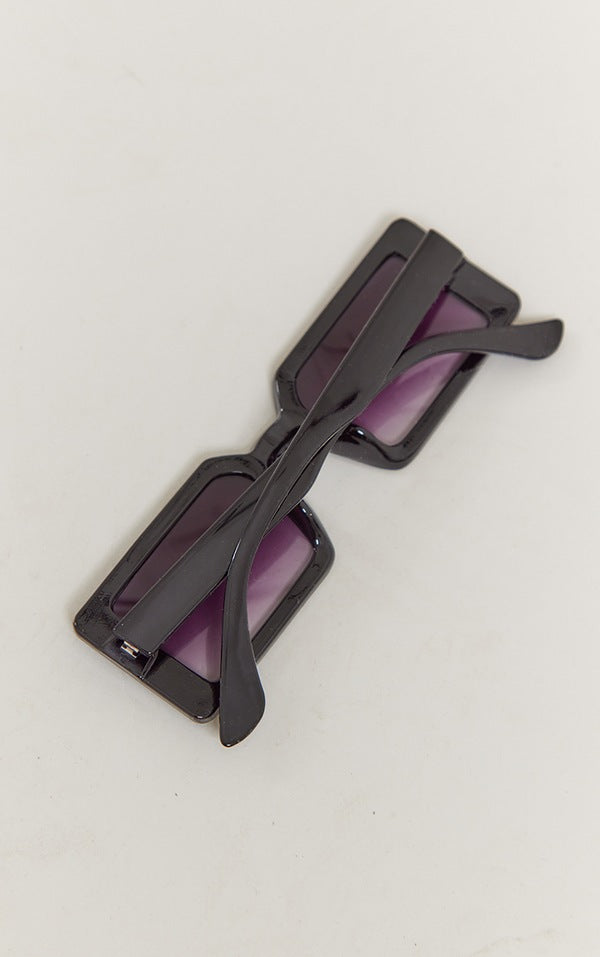 Black Ombre Lens Rectangular Sunglasses
