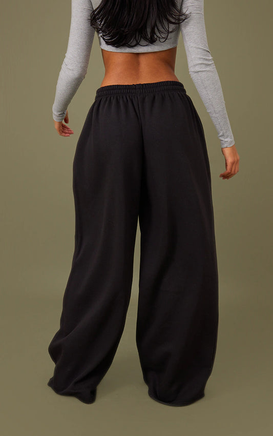 Tall Black Wide Leg Joggers