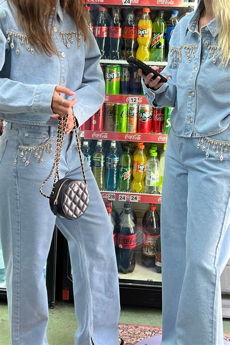 Embellished Pocket Denim Jeans