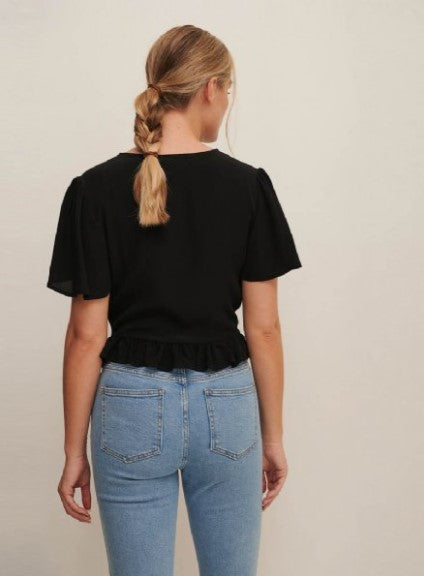 FRONT ROUCHING FRILL TOP
