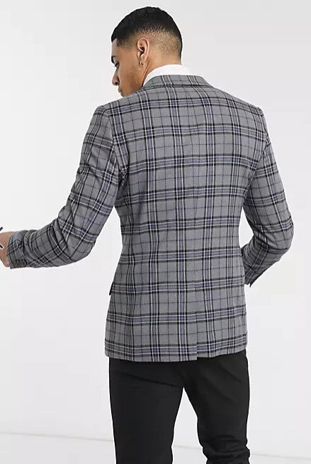 Wedding Super Skinny Check Blazer