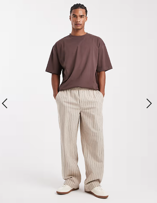 ASOS DESIGN Essentials 2 pack oversized t-shirts in brown and cream