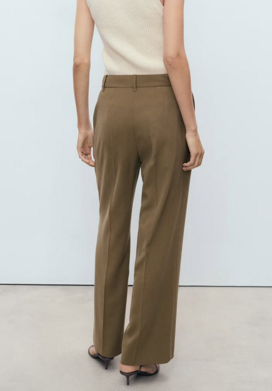 Mango - STRAIGHT MID-RISE TROUSERS