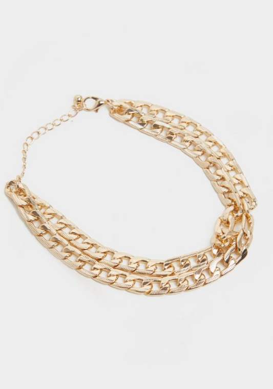 Gold Double Chain Anklet