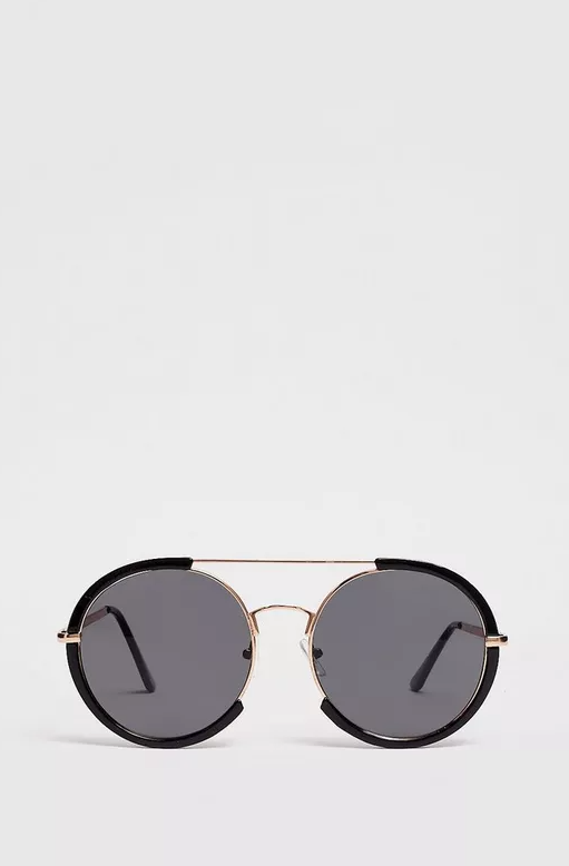 Oversized Round Aviator Sunglasses