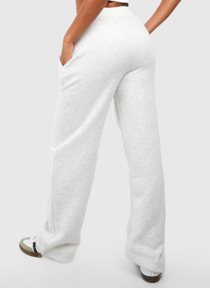 Boohoo Basic Straight Leg Jogger - ash grey