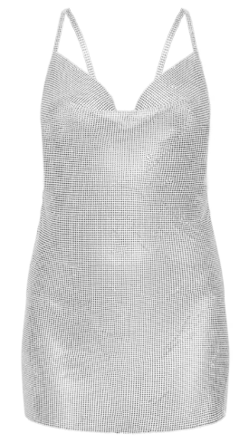 Silver Chainmail Mini Dress