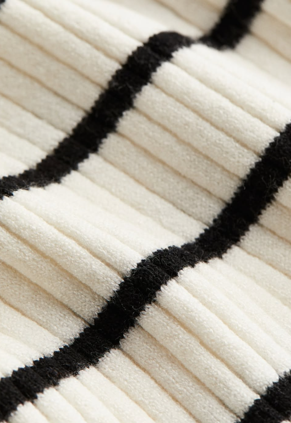 H&M - RIB-KNIT OFF-THE-SHOULDER TOP