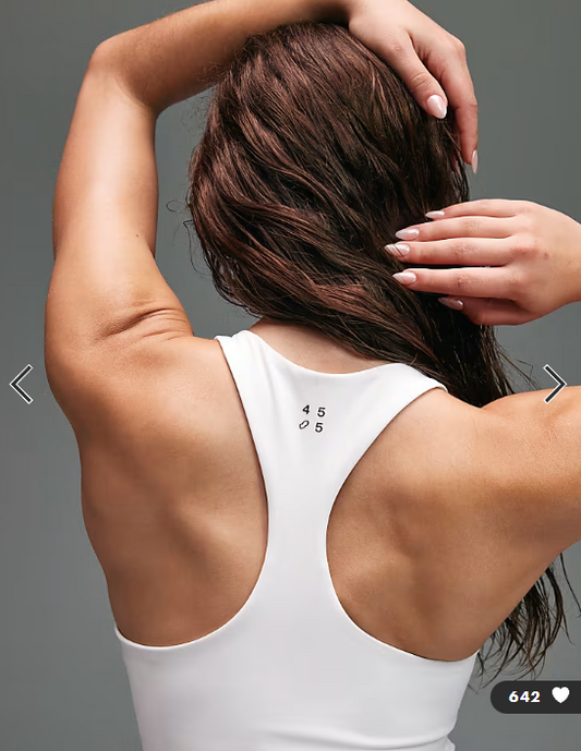 4505 active push up vest with inner bra in white