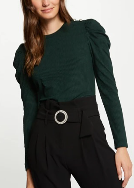 Morgan- Ruched Sleeve Blouse