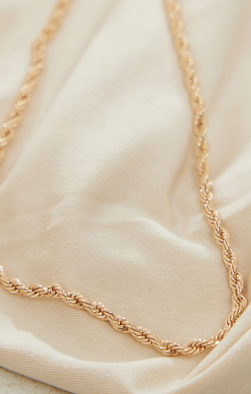Gold Twist Rope Belly Chain