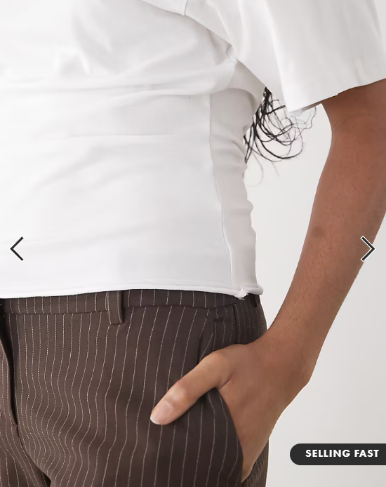 Weekday cinched waist t-shirt in white