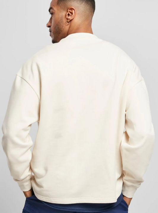 Men´s pullover // Urban classics Organic Oversized Boxy Crew whitesand