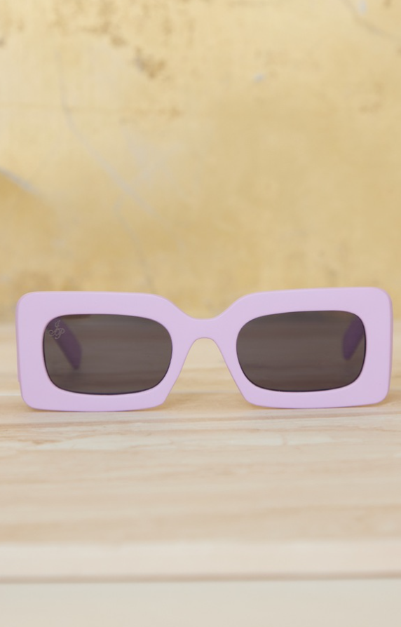 Jeepers Peepers Lilac Rectangular Sunglasses