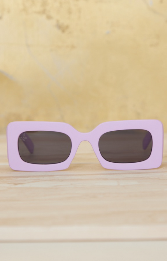 Jeepers Peepers Lilac Rectangular Sunglasses