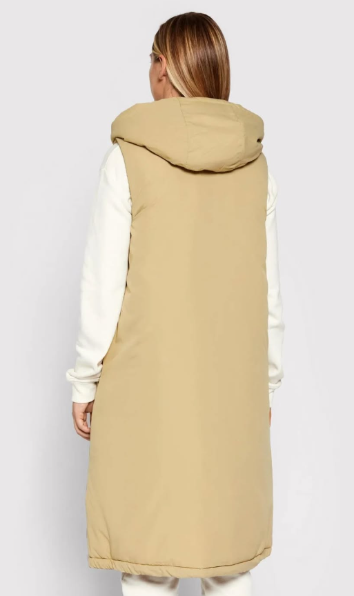 NAKD - Oversized Hooded Vest - Khaki