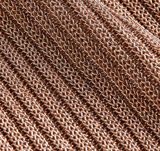 Metallic Rib-knit Top