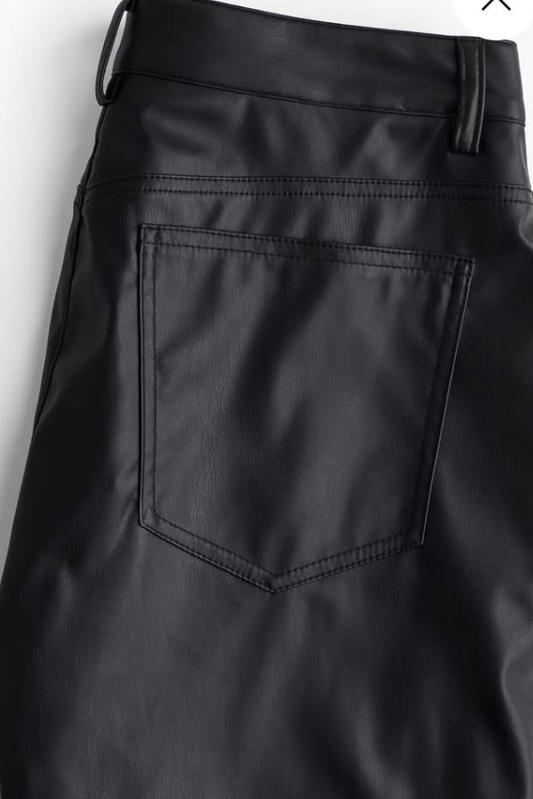 H&M - STRAIGHT COATED TROUSERS
