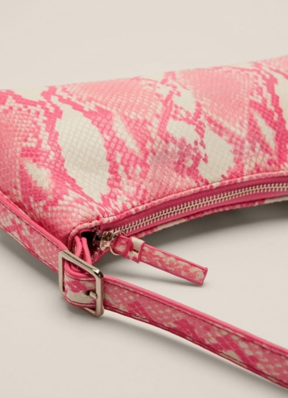 NAKD - Snake Baguette Bag-Pink Snake