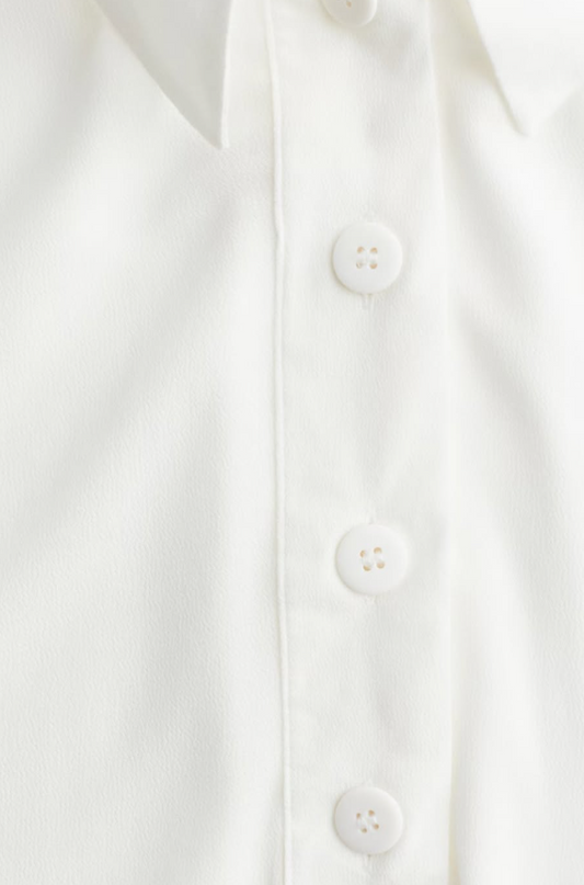 H&M - SHEER CREPE POLO SHIRT