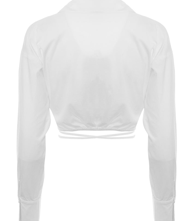 Envii Women’s White Wrap Front Shirt - Enlori LS Shirt