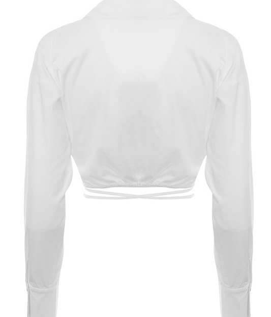 Envii Women’s White Wrap Front Shirt - Enlori LS Shirt