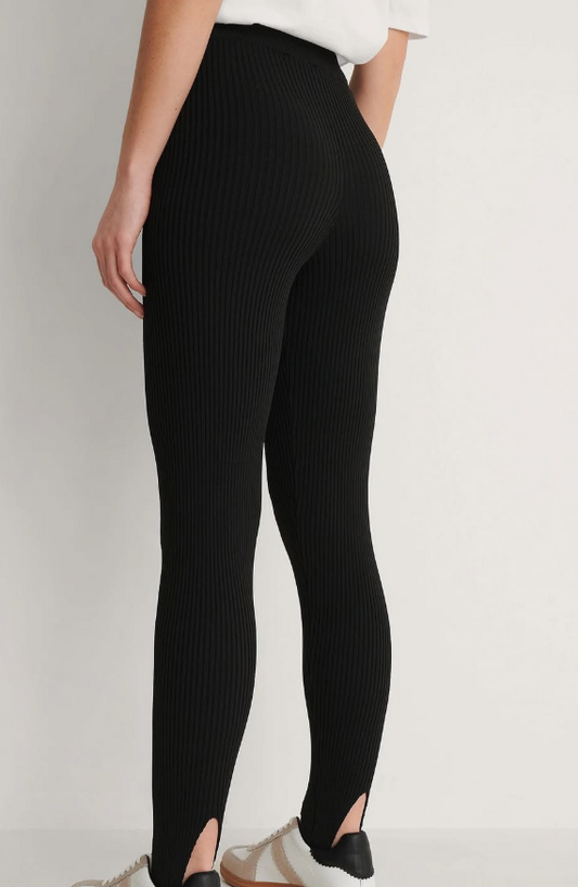 NA-KD - Open Heel Knitted Leggings