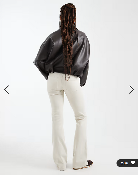 ONLY Tall Lola super low waist flared jeans in ecru