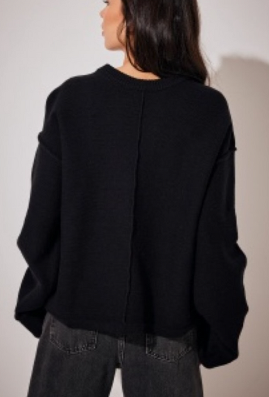 NA-KD Folded Sleeve Knitted Sweater