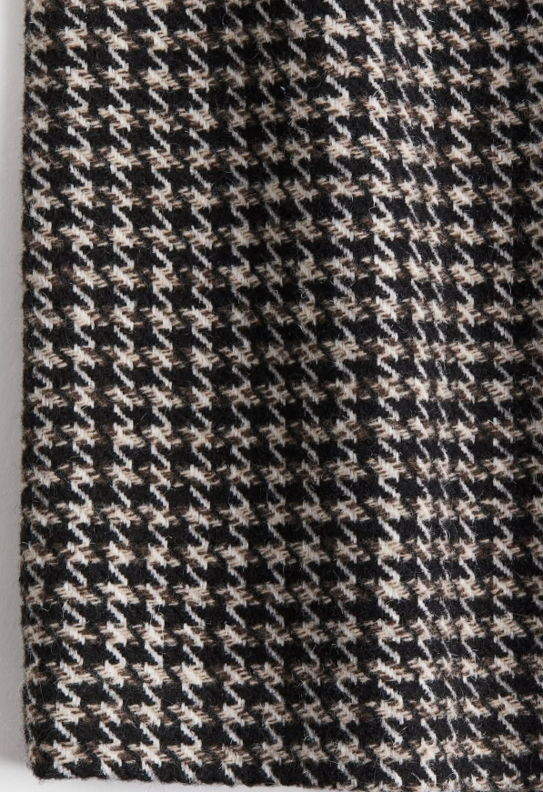 H&M - Black/houndstooth-patterned - Mini Skirt