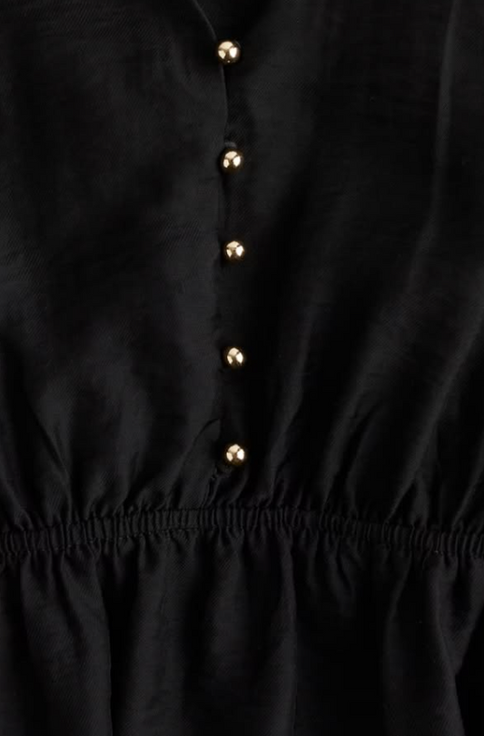 H&M - TIE-BELT DRESS- Black