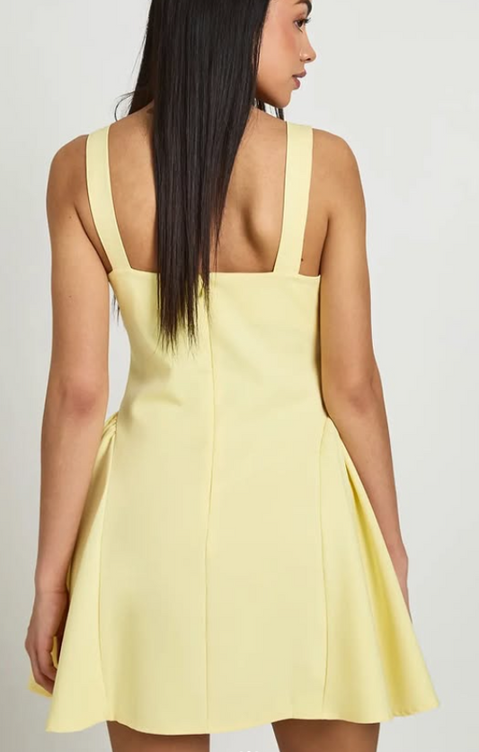 boohoo Square Neck Full Skirt Mini Dress