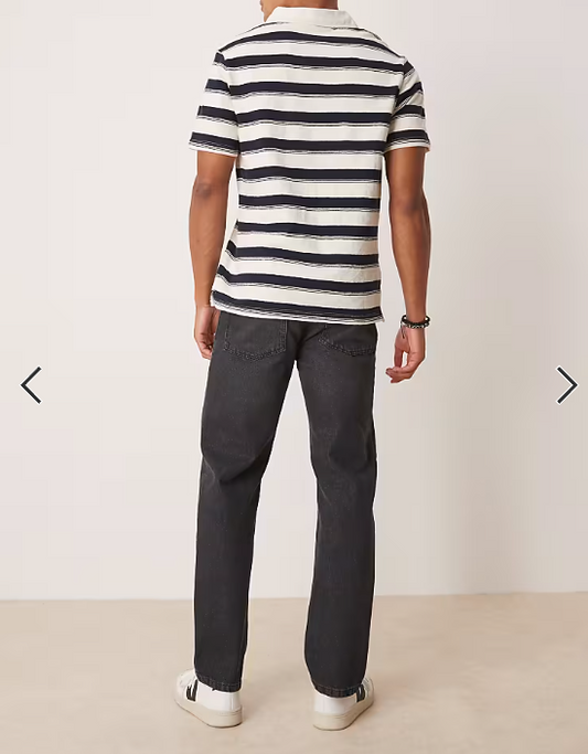ASOS DESIGN straight leg jeans in black wash