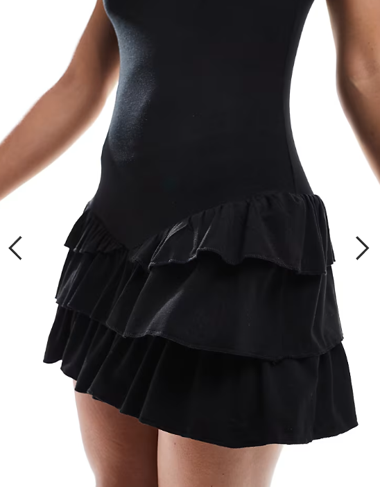 COLLUSION ruffle mini dress