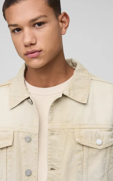 Regular Washed Stone Denim Jacket