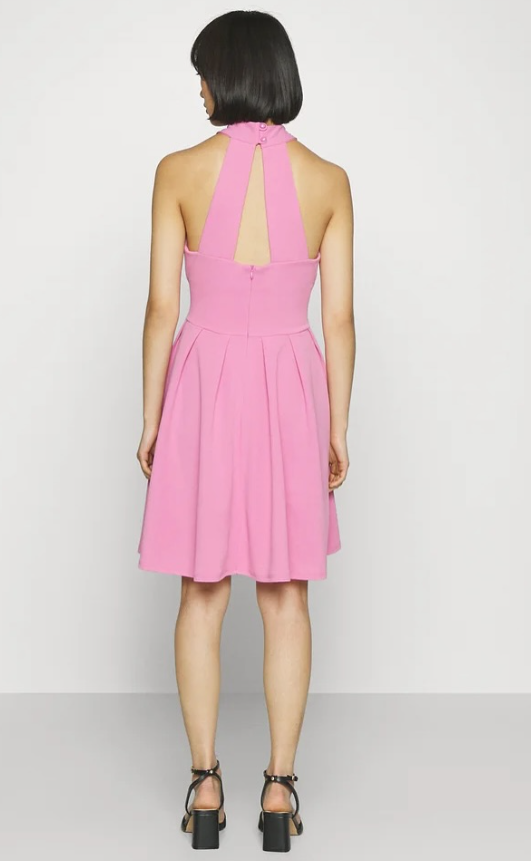 Wal G - nelly cross neck skater - rose pink
