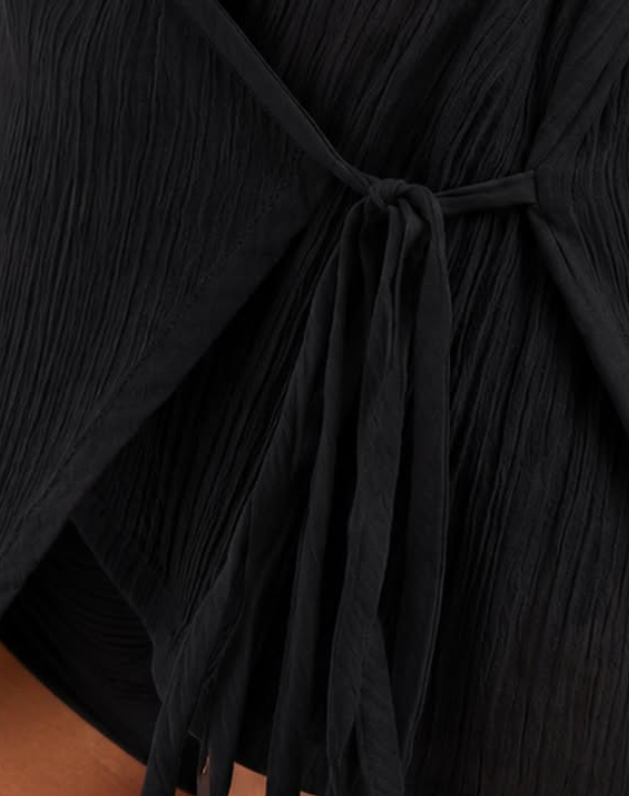 Asos - sheer wrap front beach cover up
