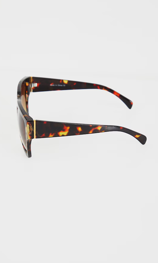 Tortoiseshell Oversized Square Sunglasses